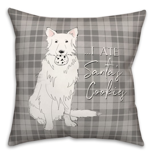 I Ate Santa's Cookies 18x18 Throw Pillow